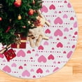 thumbnail image 5 of FMSHPON Valentine's Day Romantic PinkRed Love Hearts Xmas Christmas Tree Skirt Stand Mat for Holiday Party Decoration Indoor Outdoor 48 inches, 5 of 6