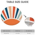 thumbnail image 6 of Stretch Round Tablecloth Floral Design, Elastic Hem Fitted Cover for 38-42 Inch Round Tables, Bohemian Style for Party Event Decor, 6 of 7
