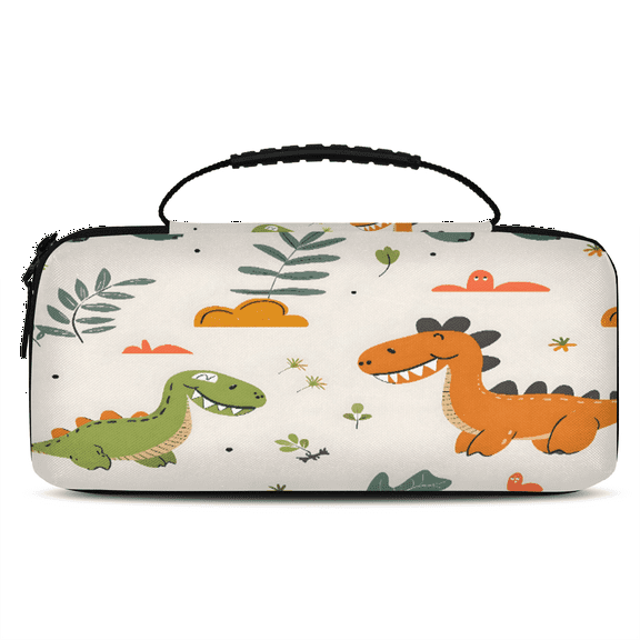 Herdesigns Dinosaur Cute Animal Carrying Case for Nintendo Switch OLED Model 2021 & Switch 2017 with 20 Game Card Slots, Portable Travel Carry Case for Accessories and Console