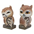 thumbnail image 3 of Statue de Couple de Hibou s'Embrassant à la Saint-Valentin, Ensemble de 2 Pcs avec Signe Cœur, 3 of 5