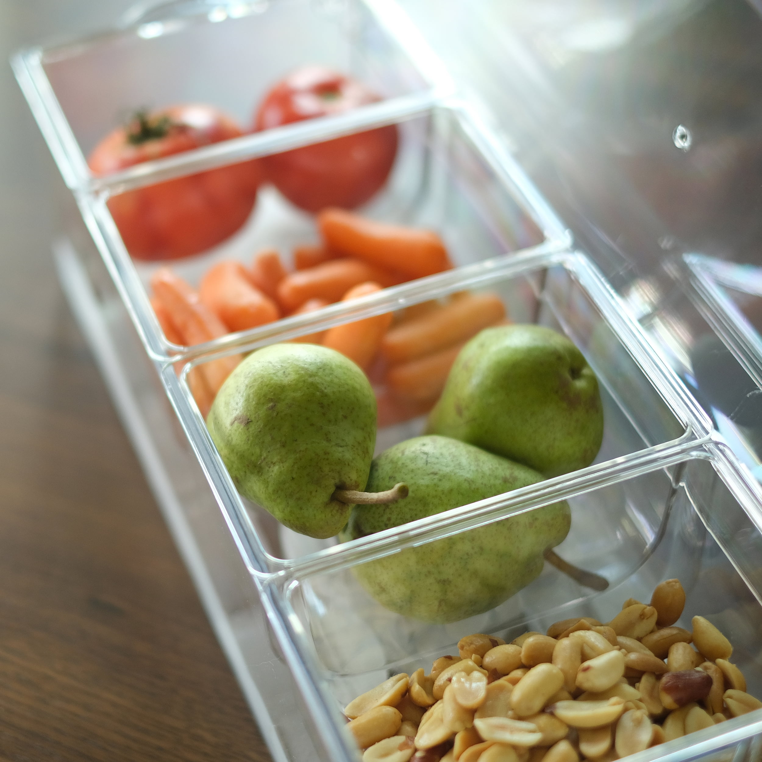 7Penn | Condiment Tray with Ice Chamber Lid Tongs Spoons 5 Condiment  Containers