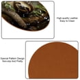 thumbnail image 5 of Sloth 6Pcs Round Microfiber Leather Car Coasters, 11x11 cm/4.3x4.3 in, Cup Holder Coasters for Car, Drink Absorbent Car Coasters, Slip Car Coaster Set, 5 of 6
