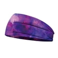 thumbnail image 1 of Diademas de ganchillo Qarigey Banda para la cabeza deportiva Elástico Tie-dye, 1 of 6