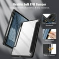 thumbnail image 5 of Fintie Hybrid Slim Case for Samsung Galaxy Tab S8/Tab S7 11 inch (Model SM-X700/X706/T870/T875/T878) with S Pen Holder, Shockproof Cover with Clear Transparent Back Shell, Auto Wake/Sleep, Black, 5 of 8