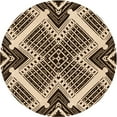 thumbnail image 1 of Ahgly Company Tapis Rond Lavable en Machine Intérieur Transitionnel Rouge Nuit, 3 Pieds Rond, 1 of 7