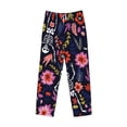 thumbnail image 5 of Balery Dancing Skeletons Floral Garden print Men's Pajama Pants,Ultra Lightweight Pjs,Lounge Pant-Small, 5 of 9