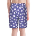 thumbnail image 3 of Cauagu Daisies Flowers Print Swim Trunks for Men,Youth Boys Swim Shorts Compression Liner Beach Shorts Boys' Swimming Shorts 7-20 Years Bathing Suit-Small, 3 of 7