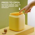 thumbnail image 4 of Organizador Creative Table Cubo de basura Presione la tapa con tapa Cubo de basura para el hogar (Amarillo) Likrtyny Libre de BPA, 4 of 9