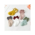thumbnail image 2 of SAYOO Newborn girl solid color ankle socks baby fall non-slip elastic knitted stockings, 2 of 6