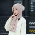 thumbnail image 6 of Jalioing Winter Knit Hat for Women Windproof Hat Scarf One-Piece Headwear Outdoor Ear Neck Warmer Hat for Cold Weather, 6 of 6