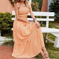 thumbnail image 2 of utcoco 2024 Women's Summer Plaid Smocked Dress A Line Tiered Long Dress, 2 of 4