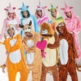 thumbnail image 2 of Pijamas de franela con dibujos de dinosaurios, pijamas de animales, pijamas de pareja, ropa de hogar para hombres y mujeres, 2 of 5
