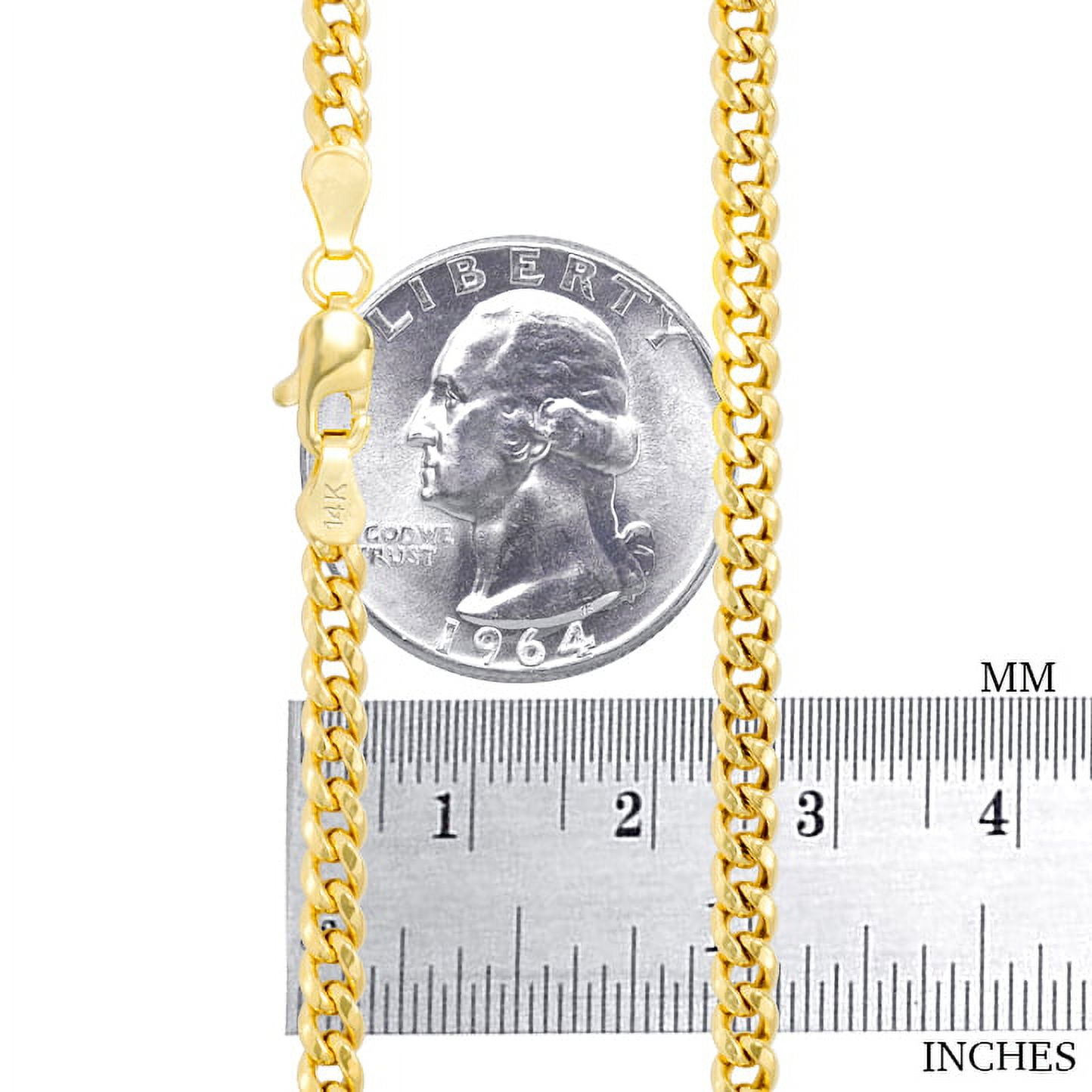 Nuragold 14Kイエローゴールド 4mm マイアミキューバリンクチェーンペンダントネックレス メンズ レディース ロブスタークラスプ 16インチ 18インチ 20並行輸入 Nuragold 14k Real Yellow Gold 4mm Miami Cuban Link Chain Pendant