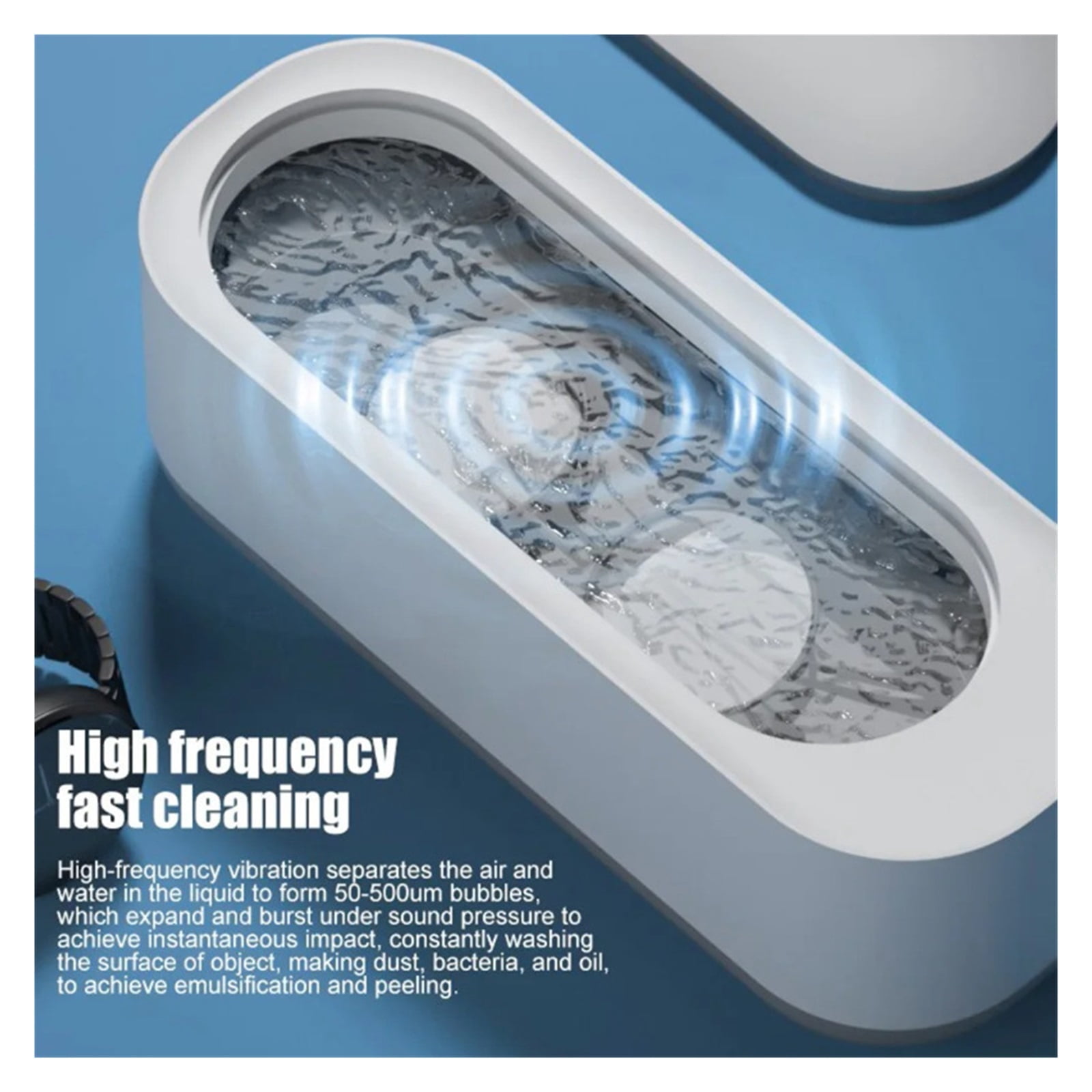 45000h Ultrasonic Cleaner Pro Deep Clean Jewelry Glasses Watches Usb-c Rechargeable Portable Design For Home Travel Use