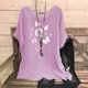 thumbnail image 2 of Vestidos Casuales Para Mujer, Blusas De Mujer De Moda Camisetas estampadas de moda para mujer, blusas casuales de lino holgadas de manga corta con cuello redondo y raglán, 2 of 7