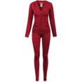 thumbnail image 4 of MixMatchy Women's Solid Zip Up Hooded Jacket & Leggings Set, 4 of 5