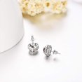thumbnail image 5 of AOBOCO Gifts for Women Crystal Earrings 925 Sterling Silver Stud Earrings Halo Earrings Jewelry Gifts for Women Daughter Sisters Mom Mama Nana, 5 of 6