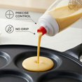 thumbnail image 5 of NexTone 2PCS Pancake Batter Dispenser Bottle for Mixing and Pouring Perfect Batter Ideal for Pancakes Muffins Cupcakes and More Essential Mixer and Shaker Bottle for Kitchen Cooking and Baking, 5 of 7