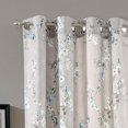 thumbnail image 7 of DriftAway Mackenzie Thermal Room Darkening Grommet Unlined Window Curtains Blossom Floral Pattern 2 Panels 50"x96" Blue Gray, 7 of 7