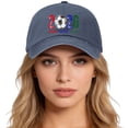 thumbnail image 2 of Lispipm Washed Cotton Plain Baseball Cap for Women Men Summer Outdoor Team 2026 Player Hats Ladies Casual Trucker Caps Blue, 2 of 6