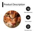 thumbnail image 4 of 12 Inch Wall Clock Battery Operated Silent Clock Decorative for Office, Kitchen, Outdoor, Living Room，Cute Red Kitten Cat Portrait Head Exquisite, 4 of 4