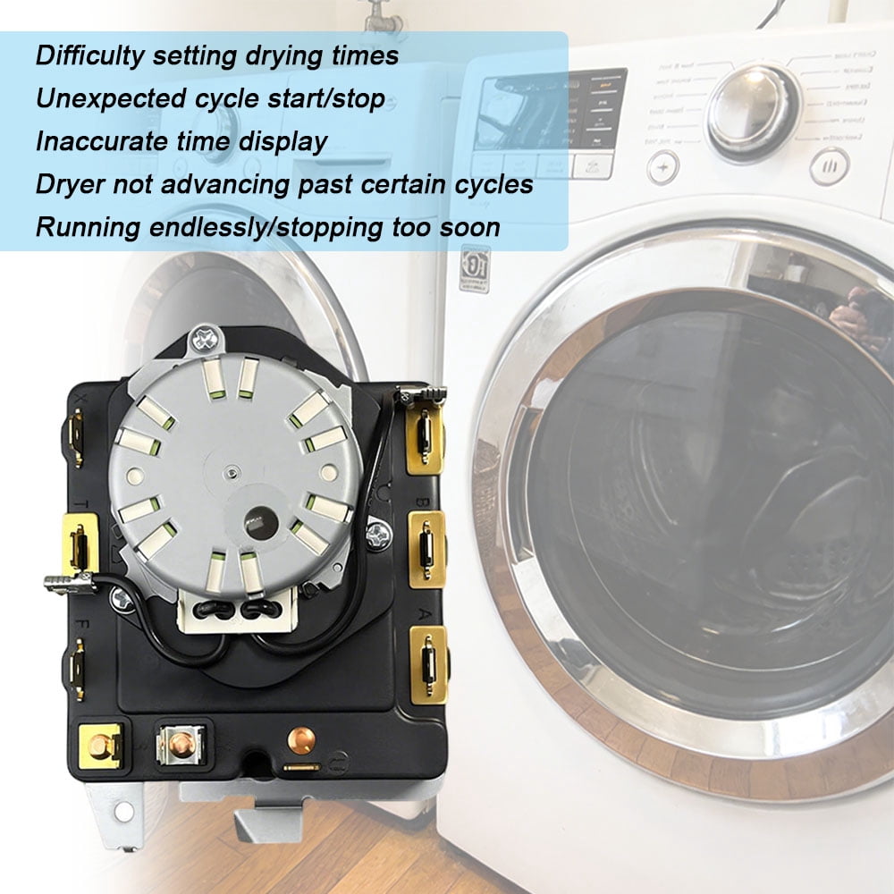TOP-MAX WE04X22654 Dryer Timer, Fit for GE and Kenmore Dryer, Replace WE4M521, 4248297, AP5983860, PS11721520, EAP11721520, 234D1296P017, TMD1TM26, PD00034552