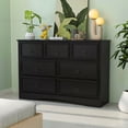 thumbnail image 5 of Black 7 Drawer Dresser for Bedroom, Modern Wide Chest Of Drawers Wood Storage Cabinet for Living Room, 5 of 9