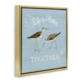 thumbnail image 3 of Stupell Industries Better Together Coastal Sandpipers Animals & Insects Painting Gold Floater Framed Canvas Art Print Wall Art, 18 x 18, 3 of 9