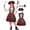 Red-WS3bj, variant on OJSFQUFP Pirate Cos Outfit for Kids,Halloween Girls Pirate Outfit with Accessories Cos Party Dress Up Themed Party