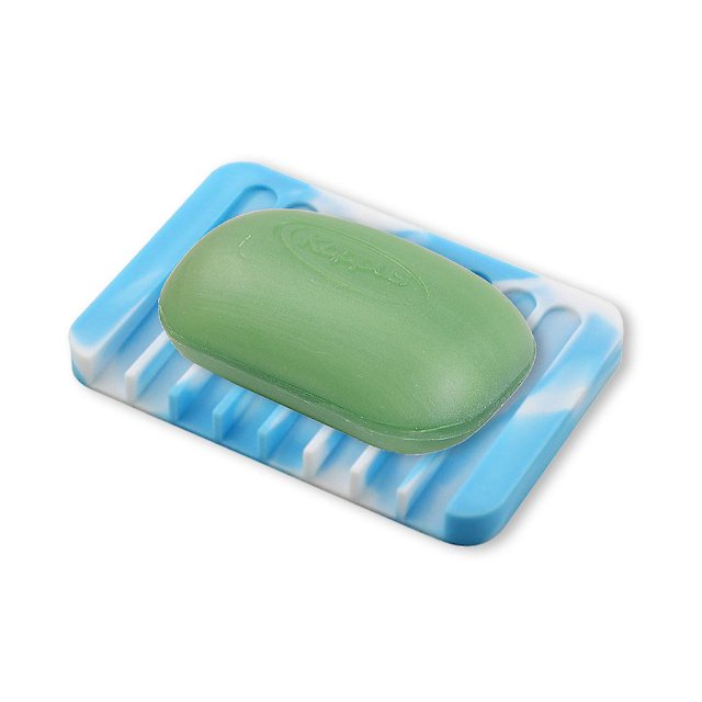 Jabonera de silicona de primera calidad, para ducha, baño y cocina, jabonera autodrenante