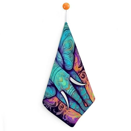

Palnkart Elephant Trunk Psychedelic Reusable Hand Towels Ultra-fine Fiber Kitchen 11.8x11.8in 2pcs