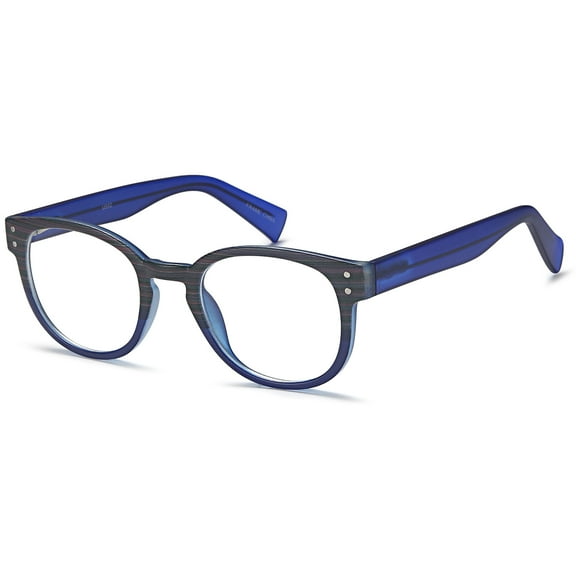 Unisex Eyeglasses 47 17 140 Brown Blue Plastic