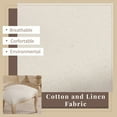 thumbnail image 6 of French Country Dining Chairs Set of 2 Upholstered with Natural Rattan Fan Back Disassemblable for Kitchen Living Room Restaurant Use Beige, 6 of 9