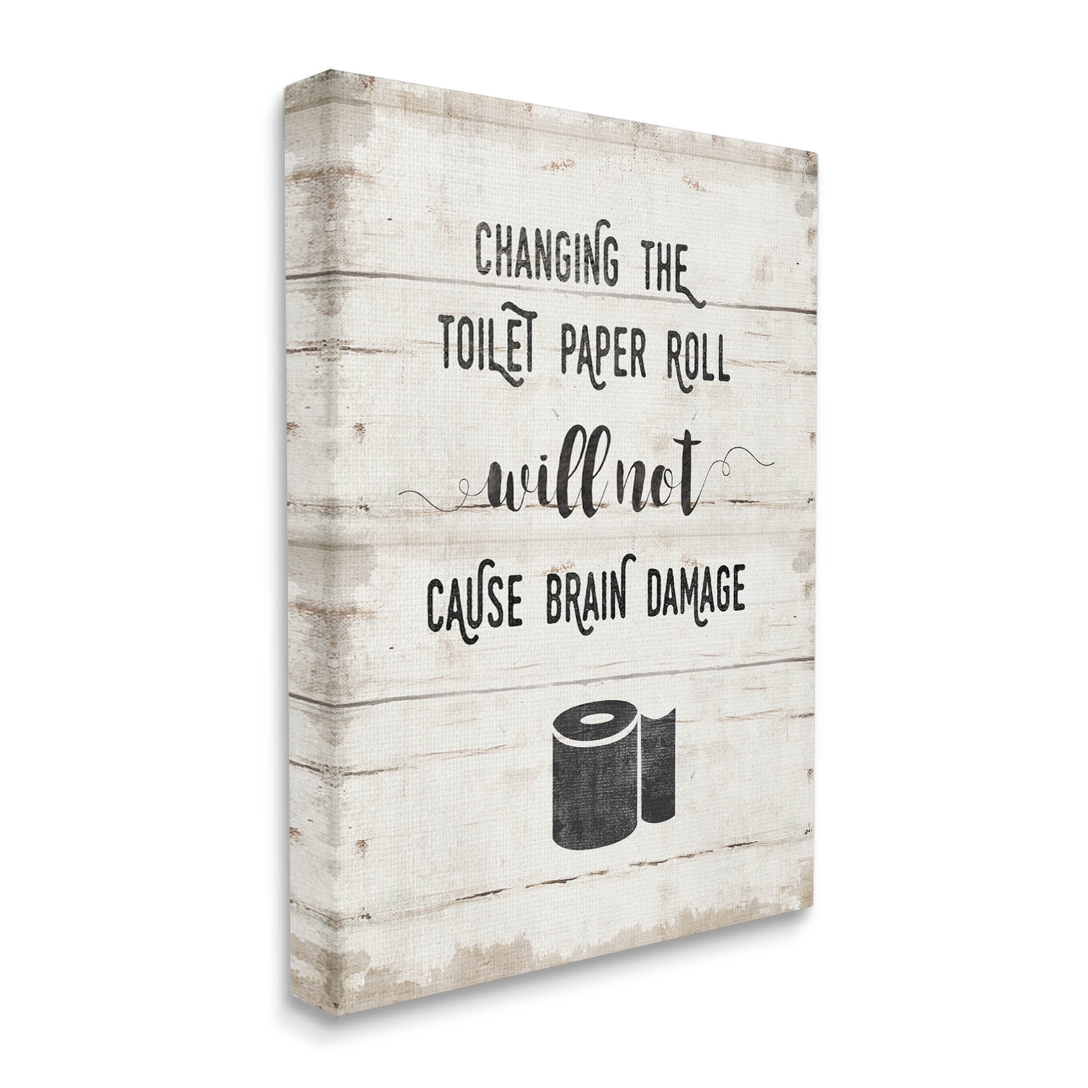 Stupell Industries Changing Toilet Paper Funny Graphic Art Gallery Wrapped Canvas Print Wall Art, Design by Amanda Murray