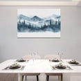 thumbnail image 2 of Aaroca Foggy Forest Wall Art Nature Tree Landscape Decor Modern Master Over Above Bed Canvas Prints Misty Mountain Horizontal Unframed Artwork Painting Home Office Decorations For Living Room, 2 of 3