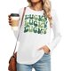 thumbnail image 1 of Uootdi St Patricks Day Long Sleeve Shirts for Women Retro Lucky Clover Tshirt Irish Shamrock Graphic Tee Tops Gift, 1 of 5