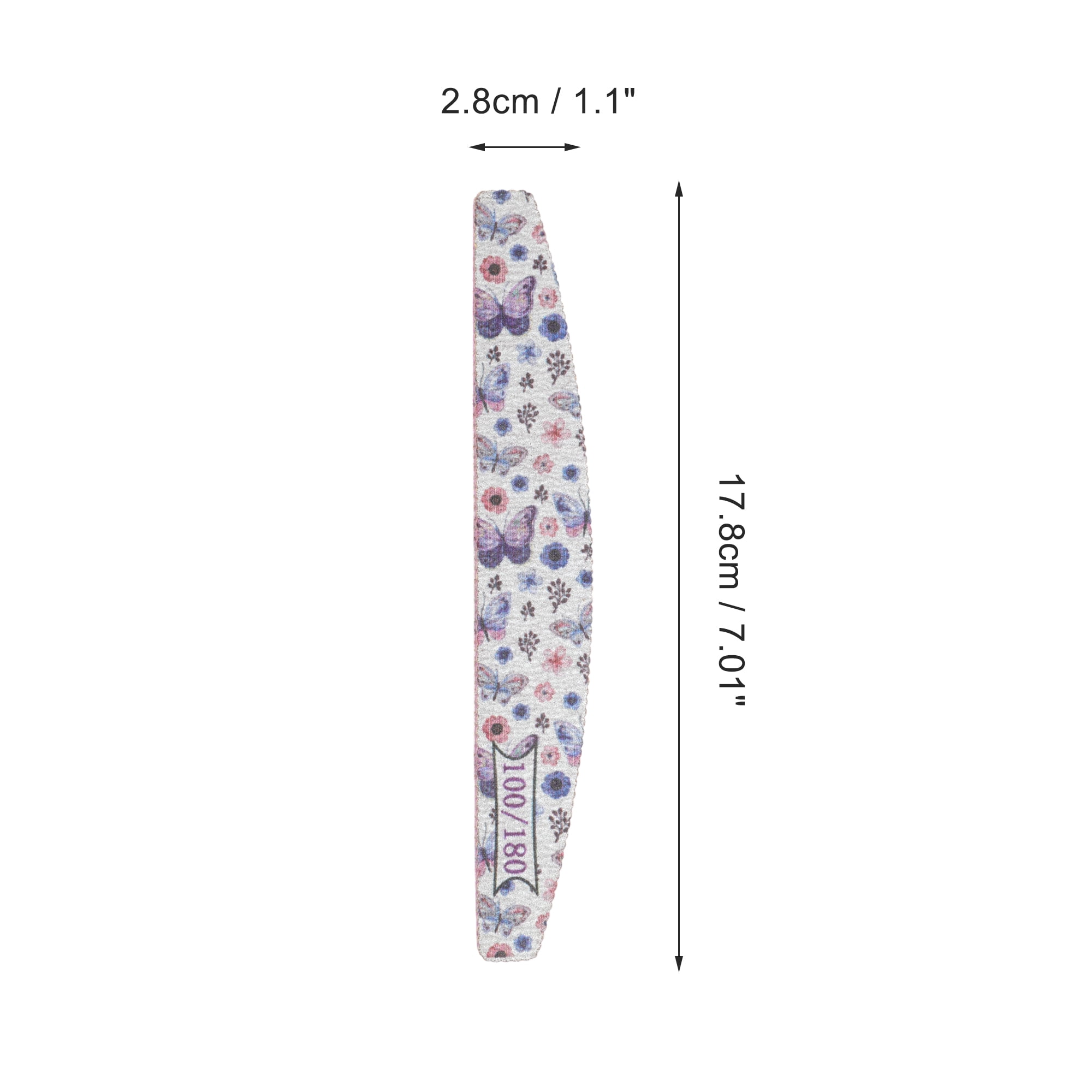 Unique Bargains Half-moon HD-001 Nail Files 5 Pcs Colorful [Half-moon HD-012]