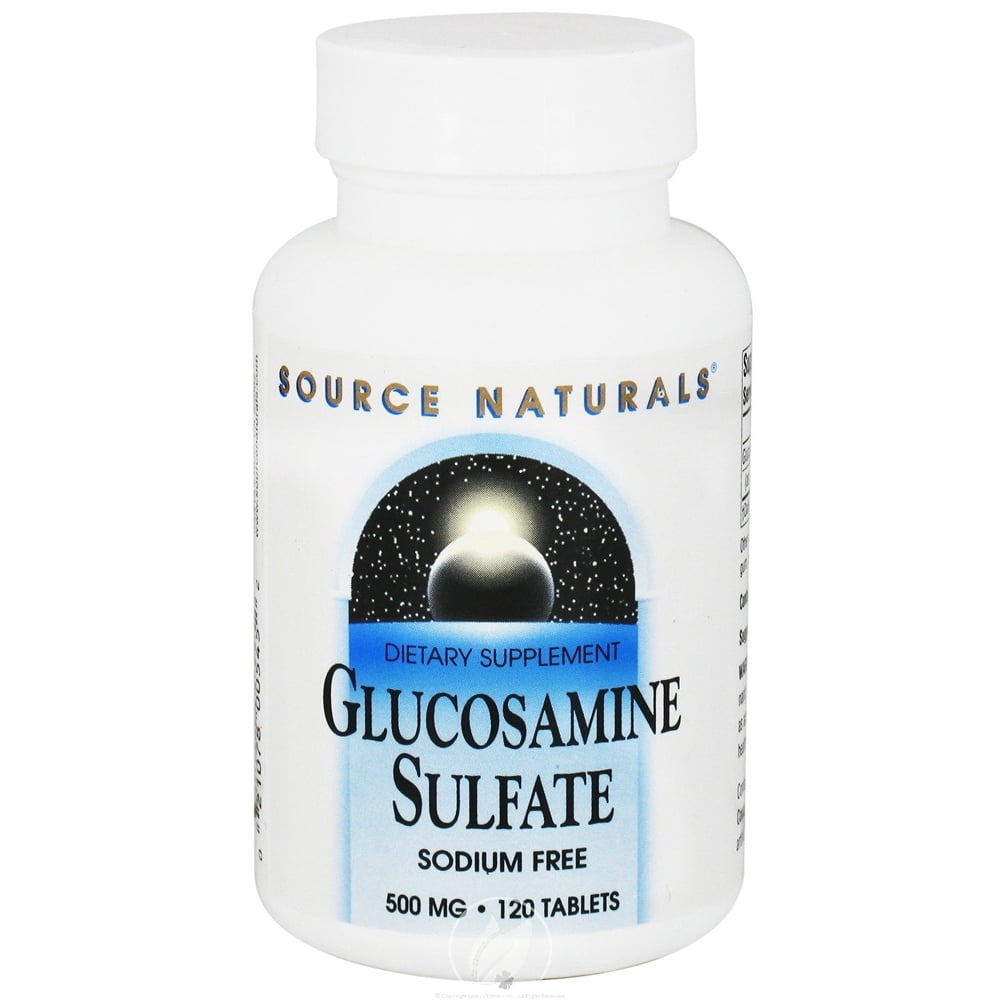 Source Naturals Glucosamine Sulfate, Sodium Free, 500 mg, 120 Tablets