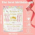 thumbnail image 2 of LHSHID Happy Birthday Blanket Gifts for Girls Women Floral Birthday Throw Blanket for Daughter Mom Bday Gift Ideas for Wife Grandma Happy Birthday Decorations Flannel Blanket for Female 40"x50", 2 of 9