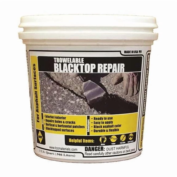 Sakrete Asphalt Repair Compound, Pail, Black, Trowelable Blacktop Repair 120038