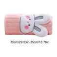 thumbnail image 2 of Tauxra 29.53X13.78In Coral Fleece Face Towel With Rabbit Patterns For Men Women Bathing Drying Hair, 2 of 6
