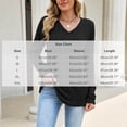thumbnail image 5 of Vrorvz Womens V Neck Shirt Long Sleeve Top Fall Casual Solid Color Basic Shirts Soft Outfits S-XXL, 5 of 5