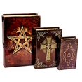 thumbnail image 2 of Bellaa 28175 Irish Celtic Knot Book Box Hidden Secret Storage Set of 3, 2 of 4
