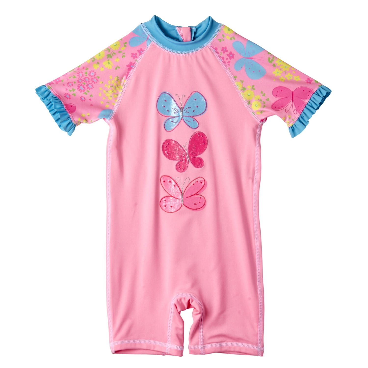 Baby Girl One Piece Rashguard Swimsuit