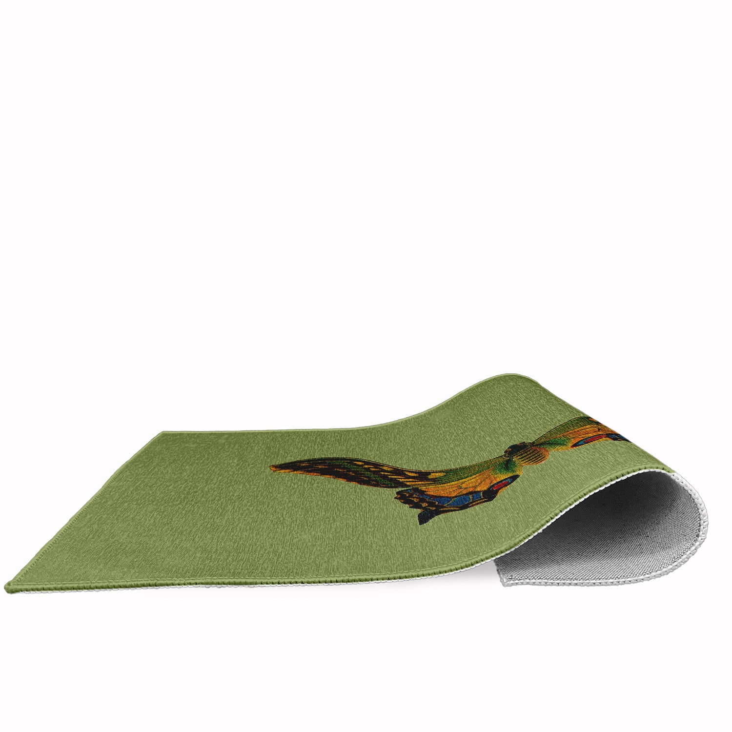 24" 36" Simply Daisy Colorful Butterfly Swallowtail Novelty Chenille Area Rug, Apple Green
