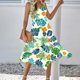 thumbnail image 3 of Una Línea Vestidos de Verano para las Mujeres 2025 Impresión Bolsillos Vestido de Camiseta, Cuello Redondo Vestido de Playa sin Mangas, 3 of 8