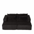 thumbnail image 5 of 87" Oversized Sectional Lounge Chaise,No Assembly Required,Cloud Plush Loveseat with two Removable Footstool,Fluffy Modern Sleeper Chair for Indoor Living Room Bedroom, 5 of 5