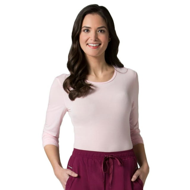 Meavn Ladies Long Sleeve Antimicrobial Under Scrub Striped Tee (Free Shipping)