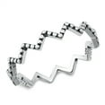 thumbnail image 1 of Zig Zag Bali Ring .925 Solid Sterling Silver Band Jewelry Female Male Unisex Size 7, 1 of 4