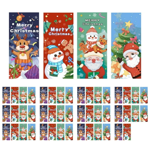 50x Bolsas De Regalo De Navidad Suministros De Recuerdo Para Fiestas De Navidad Bolsas De Navidad Bolsa De Regalos